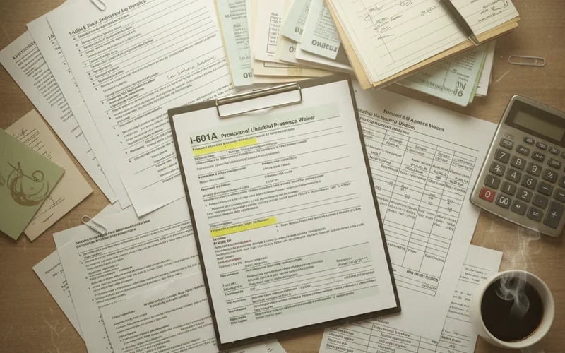 I-601A extreme hardship waiver application with supporting documents for New York case
