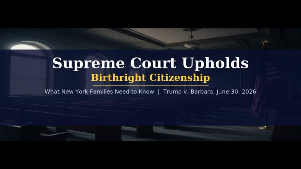 Supreme Court Upholds Birthright Citizenship — What New York Families Need to Know After Today’s Ruling